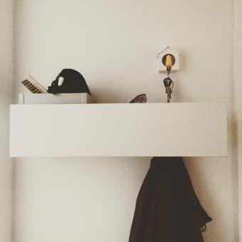 Obesek in hišica za ključe vrabec - enojen - belo, zelena  